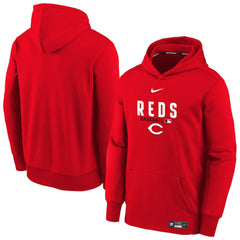 Cincinnati Reds Nike Youth Authentic Collection Therma-FIT Hoodie On Sale