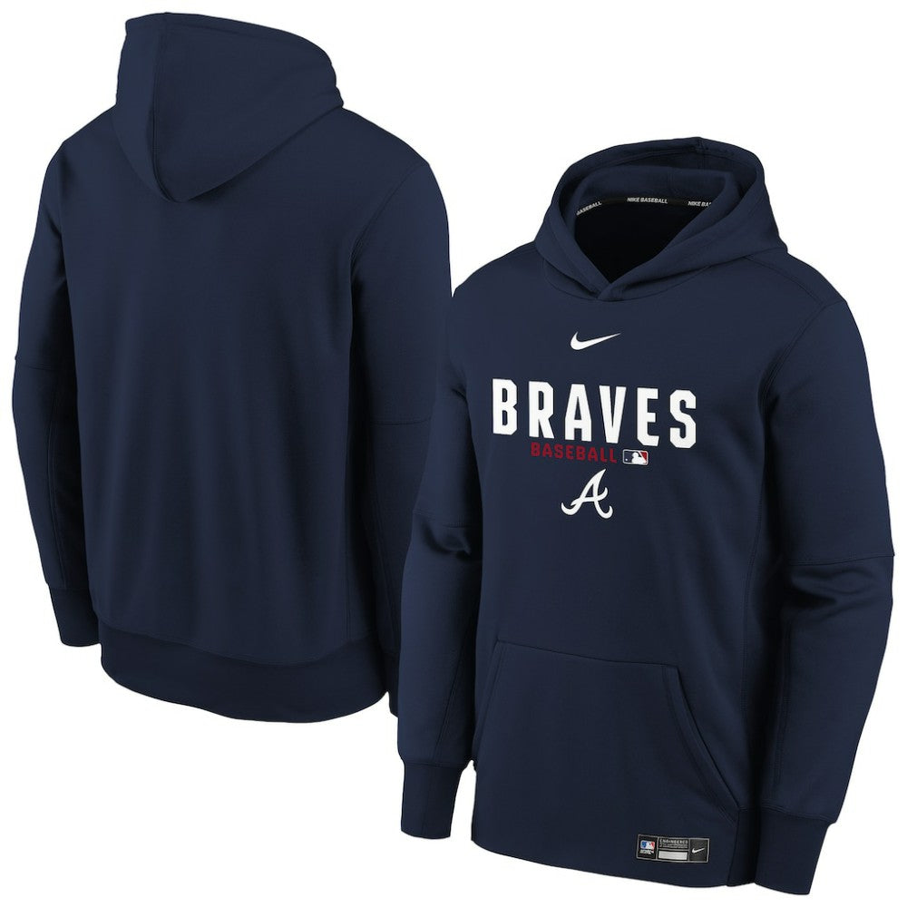 Atlanta Braves Nike Youth Authentic Collection Therma-FIT Hoodie On Sale