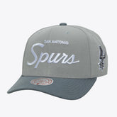Mitchell & Ness - San Antonio Spurs Thunderstorm Head Coach Pro Crown Snapback Hat - Gray