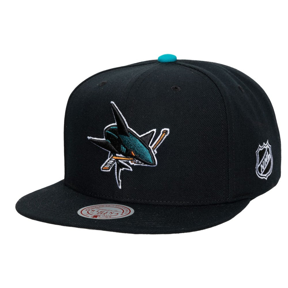 San Jose Sharks - Mitchell & Ness Legendary Away Snapback Hat Black