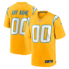 Los Angeles Chargers Alternate Charger Power Game Custom Jersey Gold - Nike