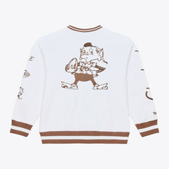 Cleveland Browns Arctic Fleece Sweatshirt White - Mitchell & Ness