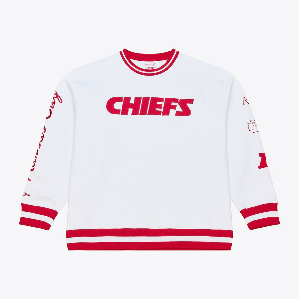 Kansas City Chiefs Arctic Fleece Sweatshirt White - Mitchell & Ness