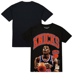 Mitchell & Ness - Patrick Ewing New York Knicks Hardwood Classics Player Arch T-Shirt - Black