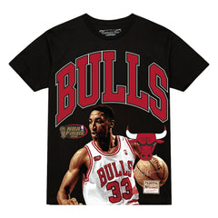 Mitchell & Ness - Scottie Pippen Chicago Bulls Hardwood Classics Player Arch T-Shirt - Black