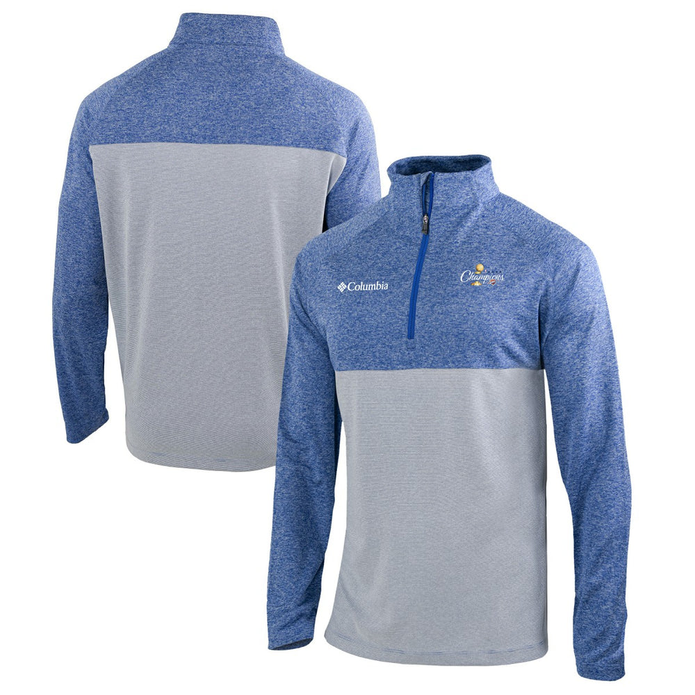 Columbia - Oklahoma City Thunder 2025 NBA Finals Champions Rockin' It Raglan Omni-Wick Quarter-Zip Pullover - Blue