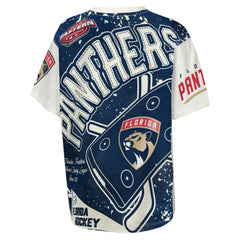 Florida Panthers - Outerstuff Youth Top Player T-Shirt Cream