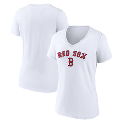 Boston Red Sox Women's Team Lockup V-Neck T-Shirt Near Me