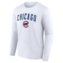 Chicago Cubs Team Lockup Long Sleeve T-Shirt Lifestyle