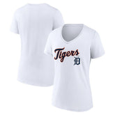 Detroit Tigers Women's Team Lockup V-Neck T-Shirt for sale