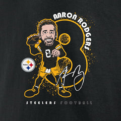 Aaron Rodgers Pittsburgh Steelers Steel City T-Shirt Black - NFL