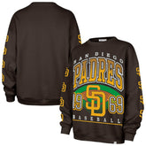 San Diego Padres '47 Women's Trendy Team Go Big Oversized Sweatshirt Sale