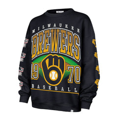Milwaukee Brewers '47 Women's Trendy Team Go Big Oversized Sweatshirt Online