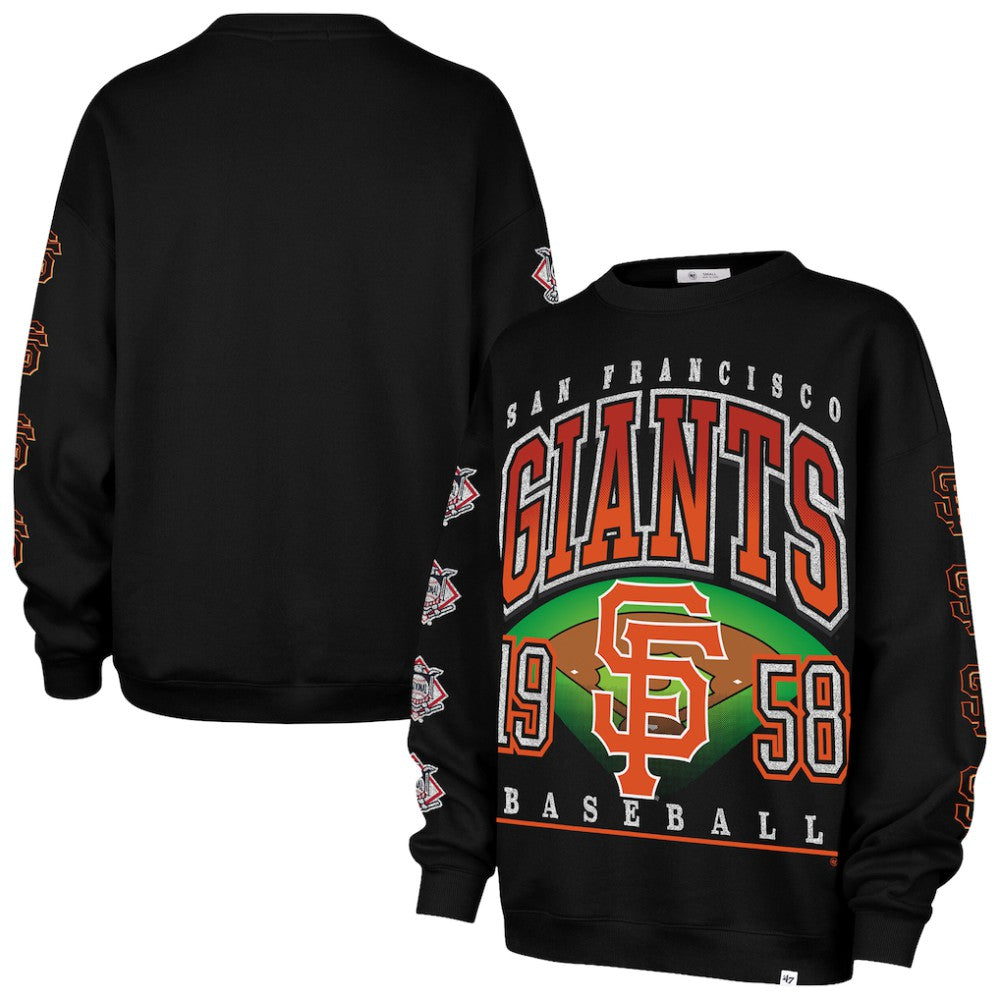 San Francisco Giants '47 Women's Trendy Team Go Big Oversized Sweatshirt Clearance