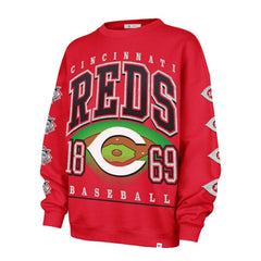 Cincinnati Reds '47 Women's Trendy Team Go Big Oversized Sweatshirt On Sale