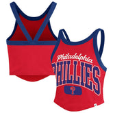 Philadelphia Phillies '47 Women's Trendy Team Rally Sporty Cropped Racerback Tank Top for sale