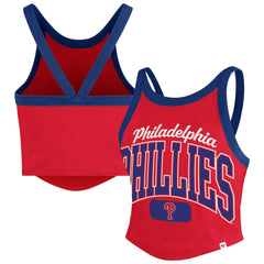 Philadelphia Phillies '47 Women's Trendy Team Rally Sporty Cropped Racerback Tank Top for sale
