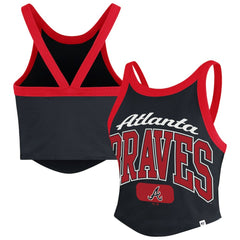Atlanta Braves '47 Women's Trendy Team Rally Sporty Cropped Racerback Tank Top Online