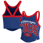 Chicago Cubs '47 Women's Trendy Team Rally Sporty Cropped Racerback Tank Top Near Me