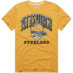 Pittsburgh Steelers Homage NFL x Grateful Dead Tri-Blend T-Shirt Gold - NFL