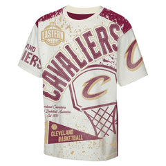 NBA - Cleveland Cavaliers Outerstuff Youth Top Player All-Over-Print T-Shirt - Cream