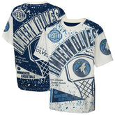 NBA - Minnesota Timberwolves Outerstuff Youth Top Player All-Over-Print T-Shirt - Cream