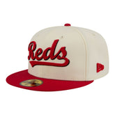 Cincinnati Reds New Era Two-Tone Stitch 59FIFTY Fitted Hat Lifestyle
