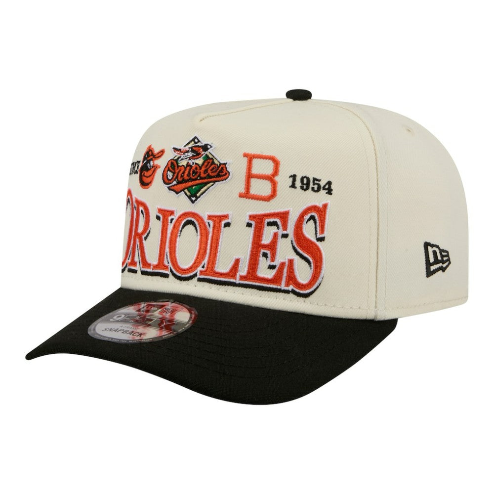 Baltimore Orioles New Era Throwback Tri-Hit A-Frame 9FIFTY Adjustable Hat for sale