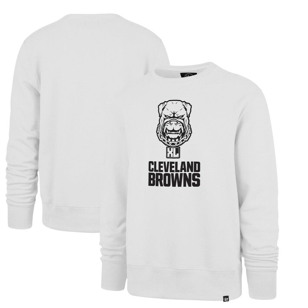 Cleveland Browns '47 Dawg Pound XL Imprint Headline Sweatshirt White - 47 brand