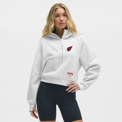 Arizona Cardinals lululemon Women's Scuba Oversized Half-Zip Hoodie Heathered Core Ultra Light Grey - NFL