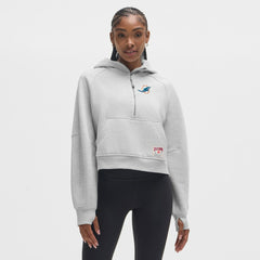 Miami Dolphins lululemon Women's Scuba Oversized Half-Zip Hoodie Heathered Core Ultra Light Grey - NFL