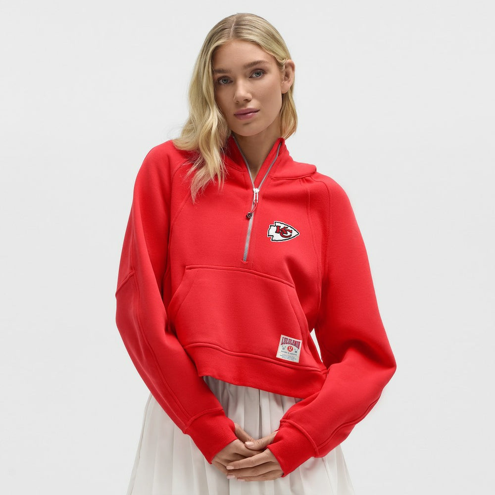 Kansas City Chiefs lululemon Women's Scuba Oversized Half-Zip Hoodie True Red - NFL