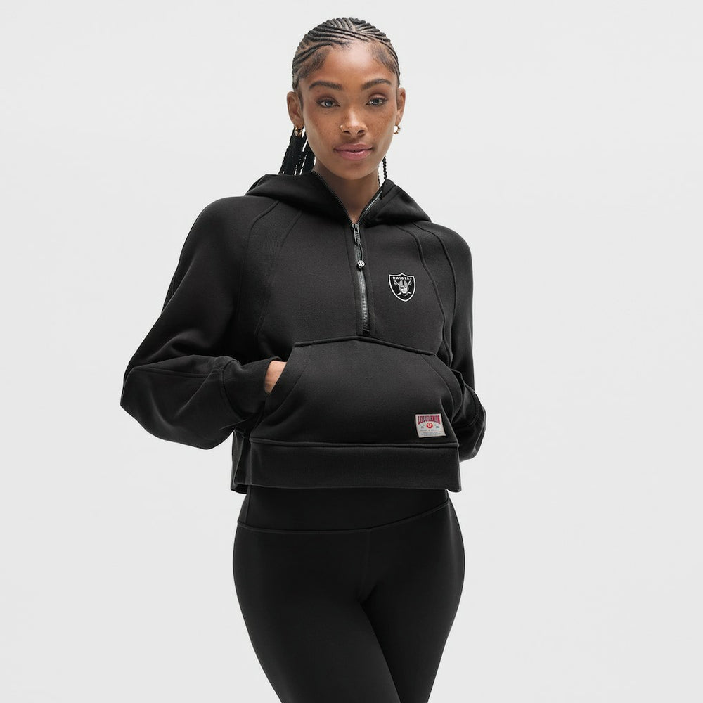 Las Vegas Raiders lululemon Women's Scuba Oversized Half-Zip Hoodie Black - NFL