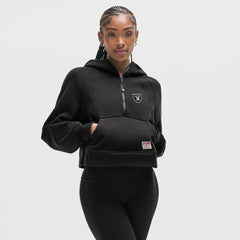 Las Vegas Raiders lululemon Women's Scuba Oversized Half-Zip Hoodie Black - NFL