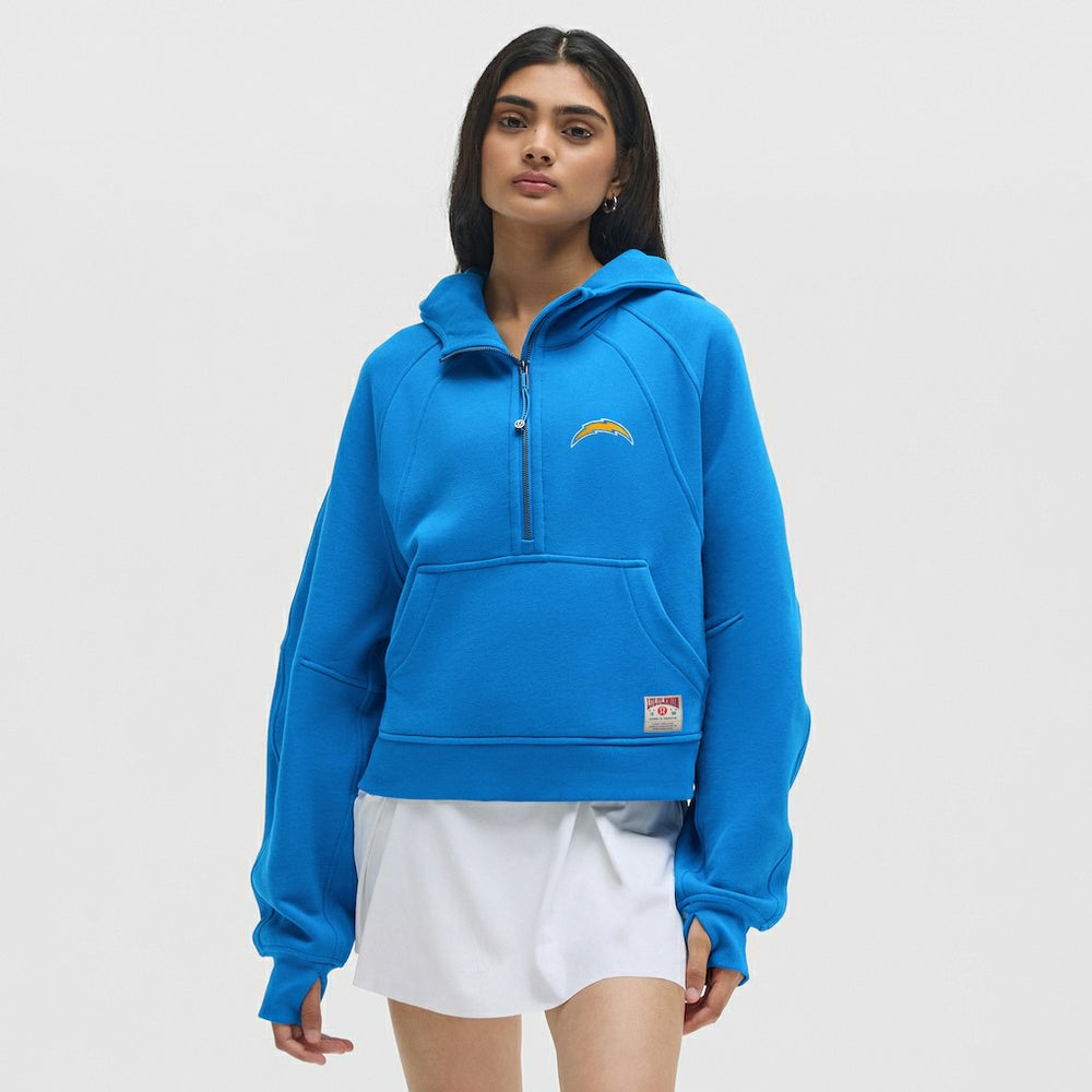 Los Angeles Chargers lululemon Women's Scuba Oversized Half-Zip Hoodie Beaming Blue - NFL