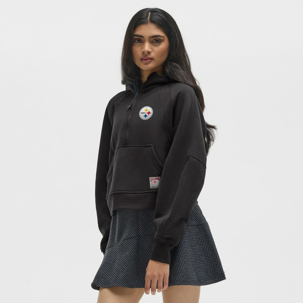 Pittsburgh Steelers lululemon Women's Scuba Oversized Half-Zip Hoodie Black - NFL