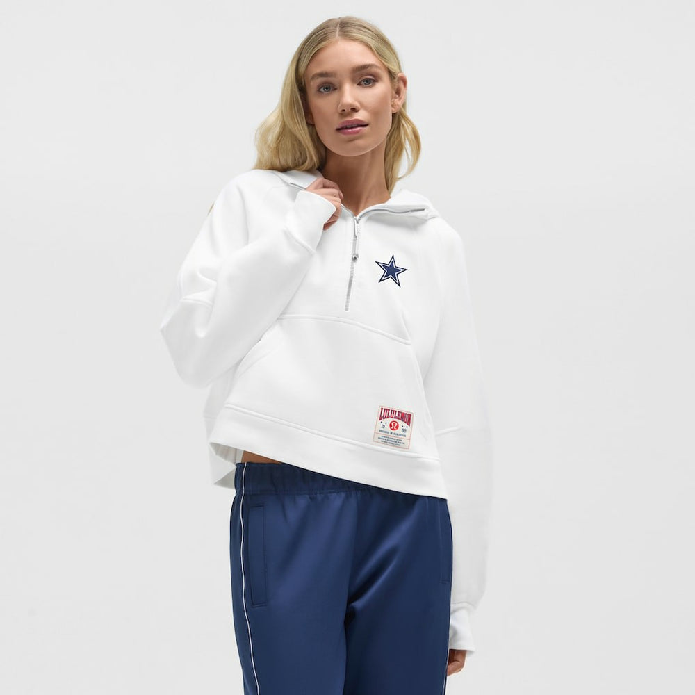 Dallas Cowboys lululemon Women's Scuba Oversized Half-Zip Hoodie White - NFL