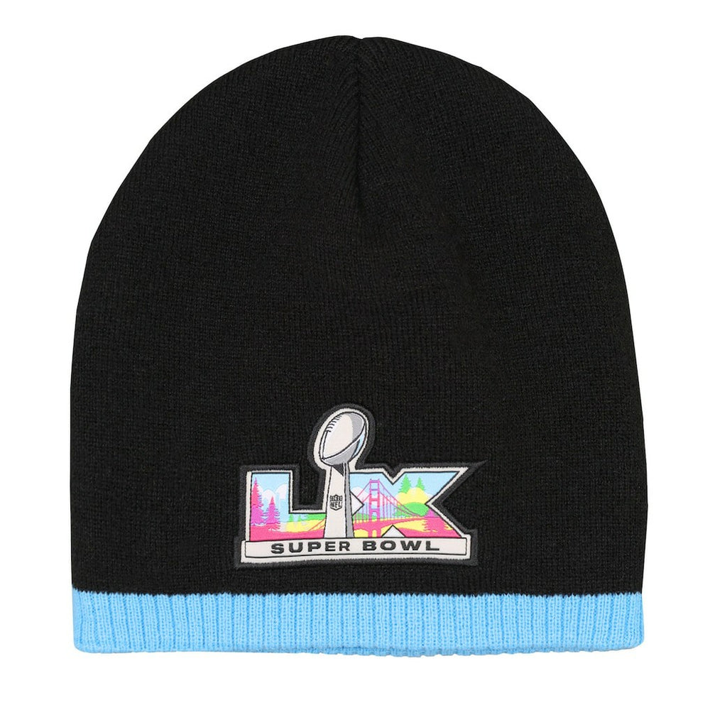 Super Bowl LX Outerstuff Youth Uncuffed Knit Hat Black - NFL