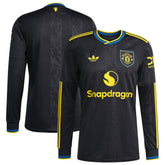 Adidas Manchester United 2025/26 Third Replica Long Sleeve Jerseys - Black