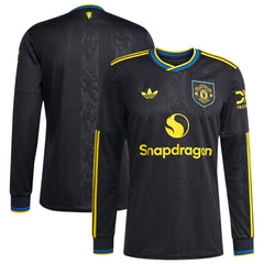 Adidas Manchester United 2025/26 Third Replica Long Sleeve Jerseys - Black