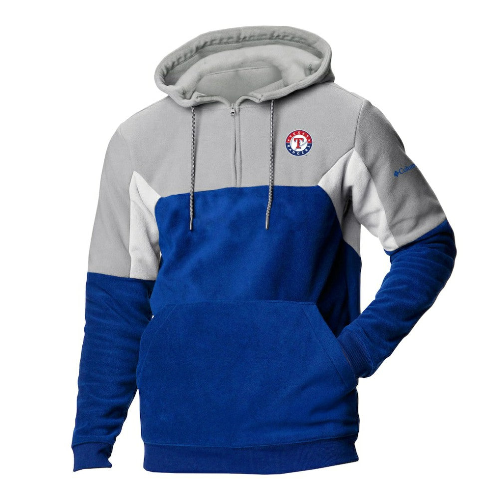 Texas Rangers Columbia Men's Lodge Fleece Quarter-Zip Hoodie discount