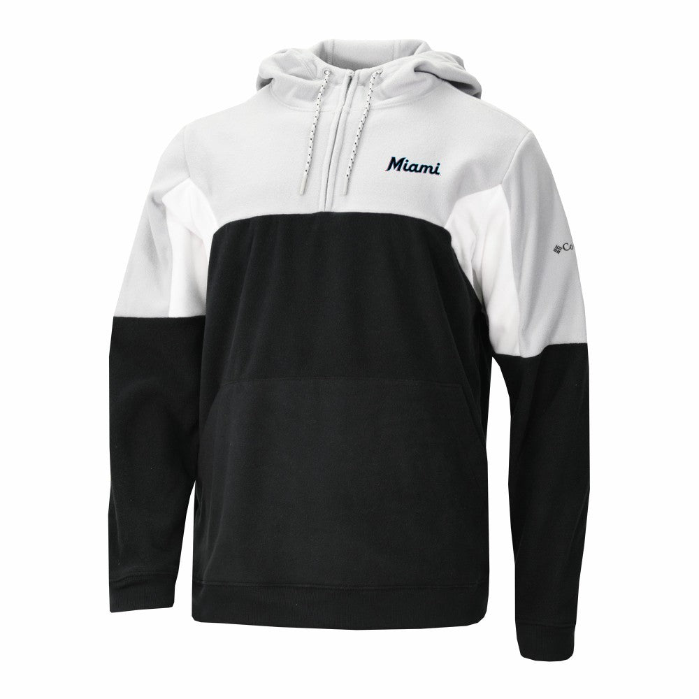 Miami Marlins Columbia Lodge Fleece Quarter-Zip Hoodie Sale
