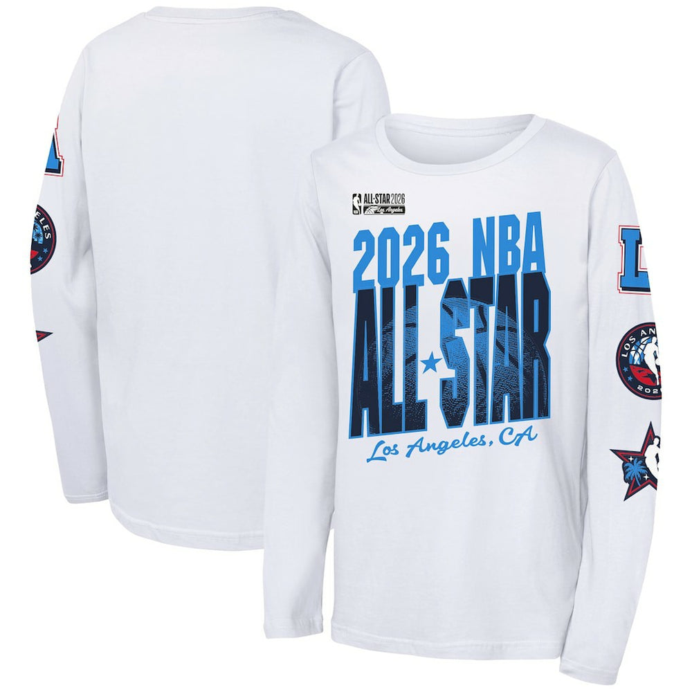 NBA - Outerstuff Youth 2026 NBA All-Star Game Long Sleeve T-Shirt - White
