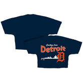 Detroit Tigers Fanatics Women's Skyline Crop T-Shirt discount
