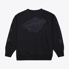 Minnesota Wild - Mitchell & Ness Phantom Fleece Crew Neck Sweatshirt Black