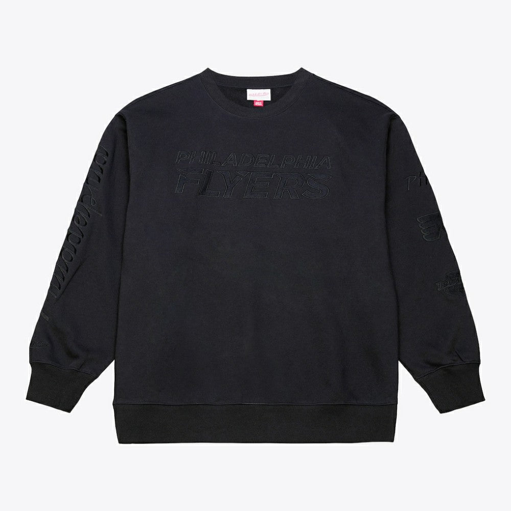 Philadelphia Flyers - Mitchell & Ness Phantom Fleece Crew Neck Sweatshirt Black