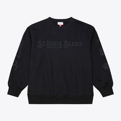 St. Louis Blues - Mitchell & Ness Phantom Fleece Crew Neck Sweatshirt Black