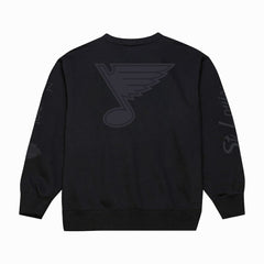 St. Louis Blues - Mitchell & Ness Phantom Fleece Crew Neck Sweatshirt Black