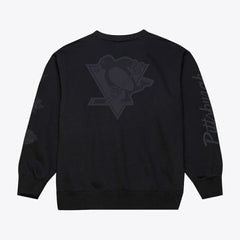Pittsburgh Penguins Mitchell & Ness Phantom Fleece Crew Neck Sweatshirt Black