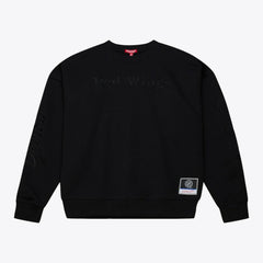 Detroit Red Wings - Mitchell & Ness Unisex Phantom Fleece Crew Neck Sweatshirt Black